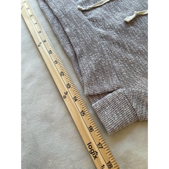 Hollister Womens XS/S Light Gray Cropped Hoodie Streetwear Y2K Style Soft Cozy - Picture 5 of 10